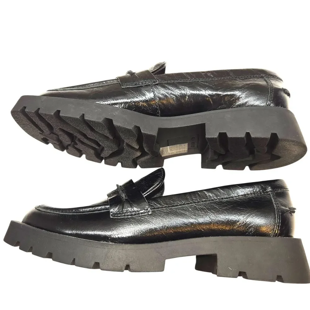 NWOT Dolce Vita Boy's 6 Dress Shoes Black Loafer Slip-on New
